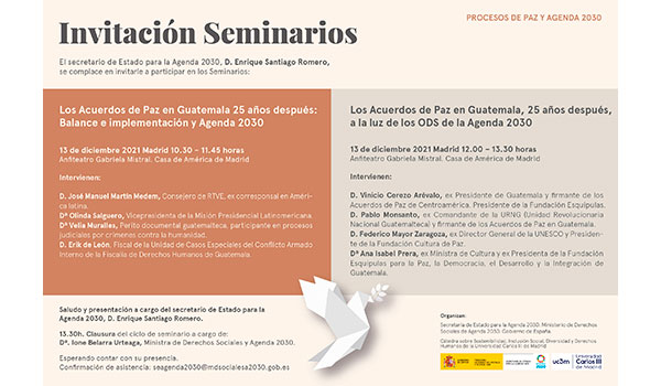 Los acuerdos de paz en Guatemala 25 años después: Balance e implementación y Agenda 2030